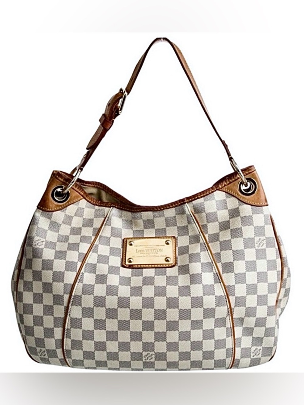 Louis Vuitton Galliera PM Damier Azur Shoulder Bag Authentic